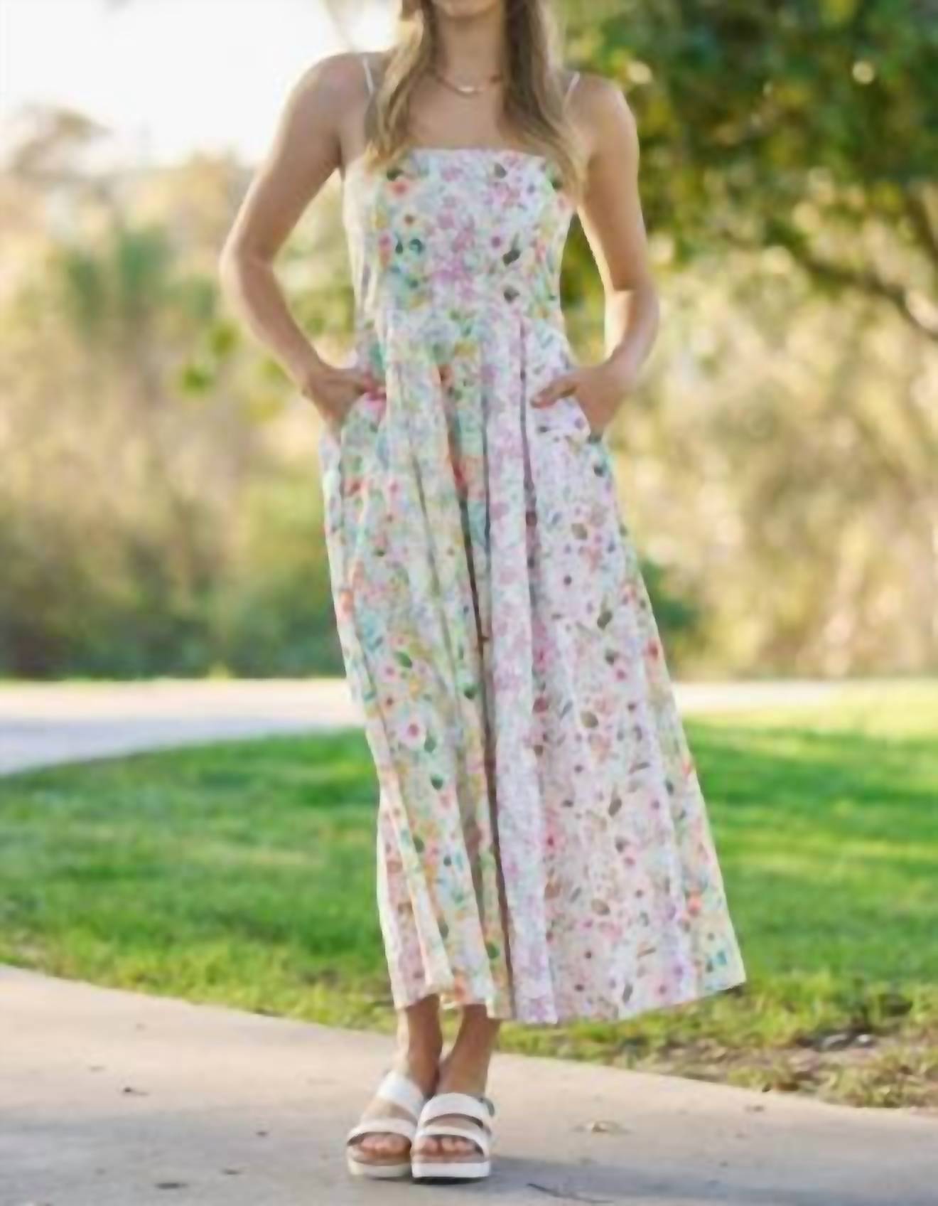 Gigio - Mixed Floral Cotton Maxi Dress