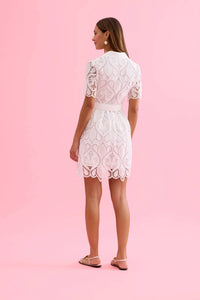Leo & Ugo - Short Belted Lace Dress
