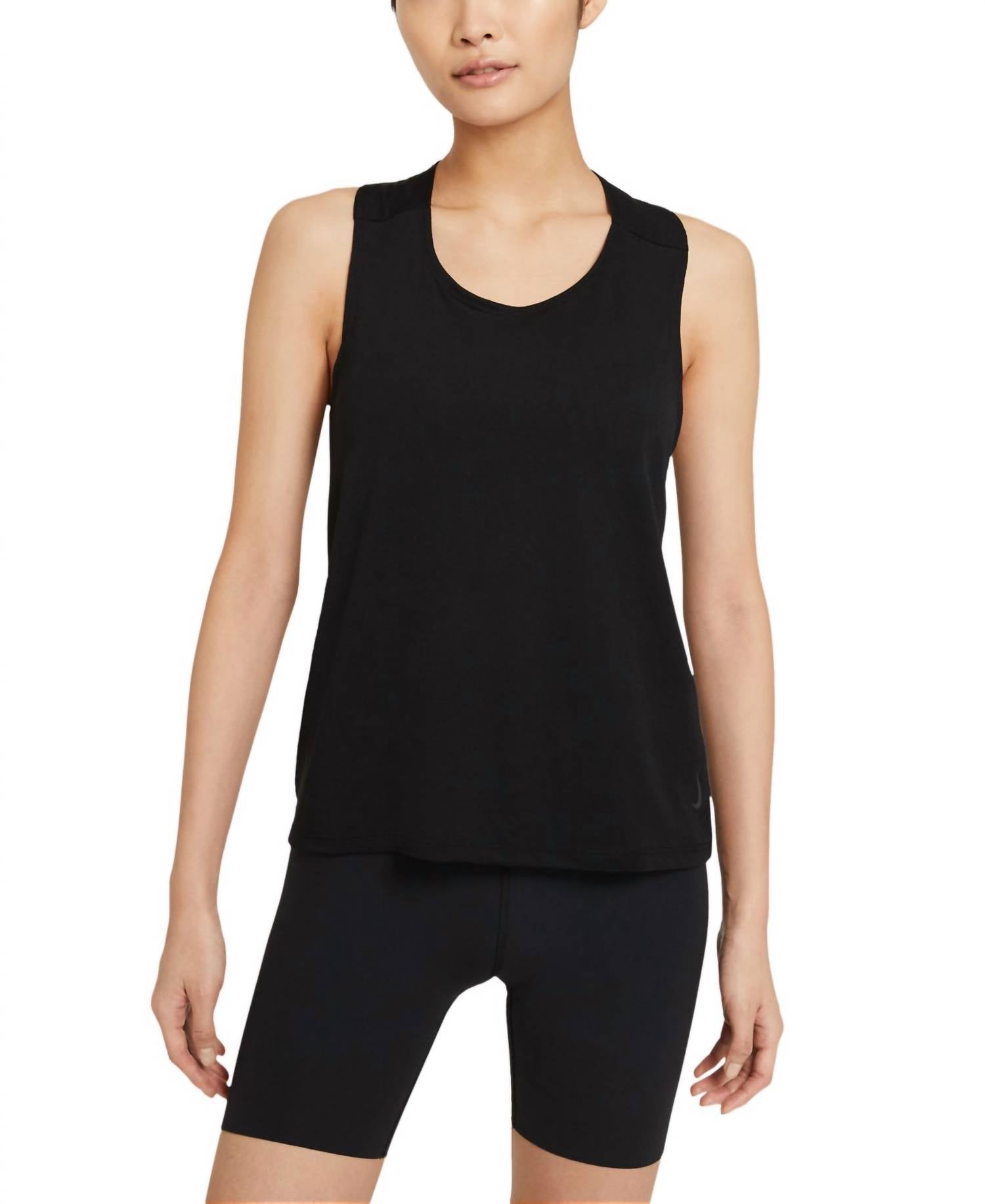 Nike - Nike Womens Yoga Mesh Twist-Racerback Tank Top