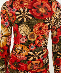 Farm Rio - Flowershop Ruched Waist Jersey Blouse