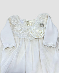 Katie Rose - Cotton Dress With Lace Overlay