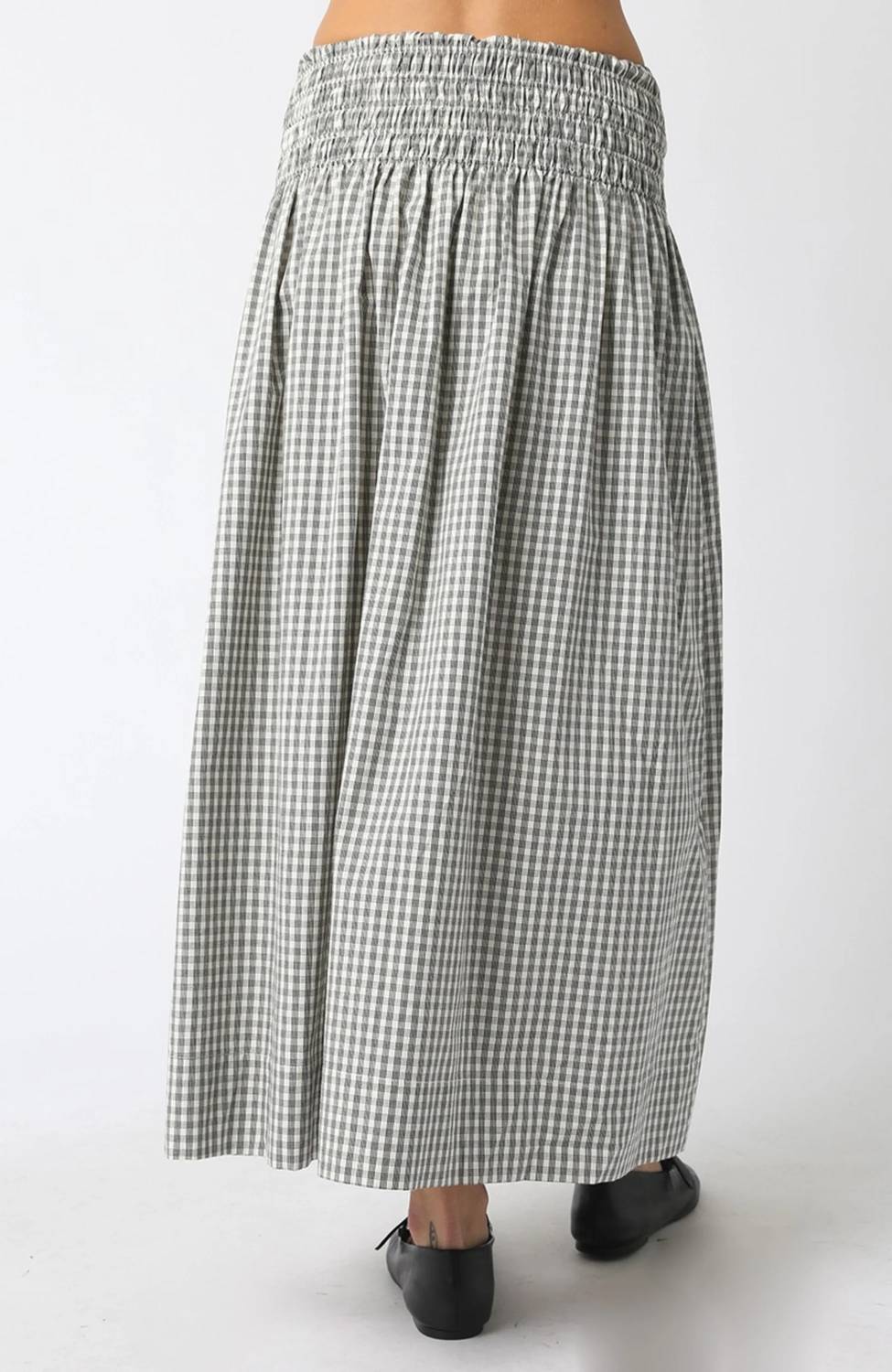Olivaceous - Jesse Smocked Midi Skirt