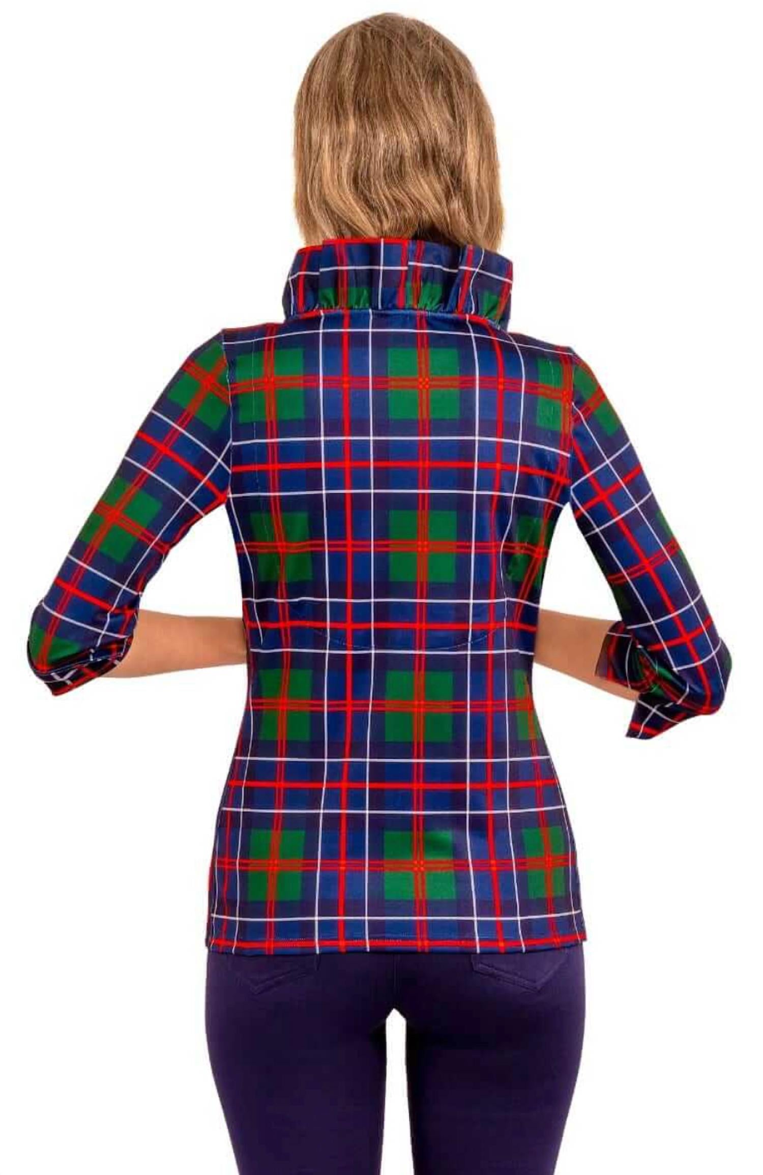 Gretchen Scott - Stand Up Ruffle Neck Top