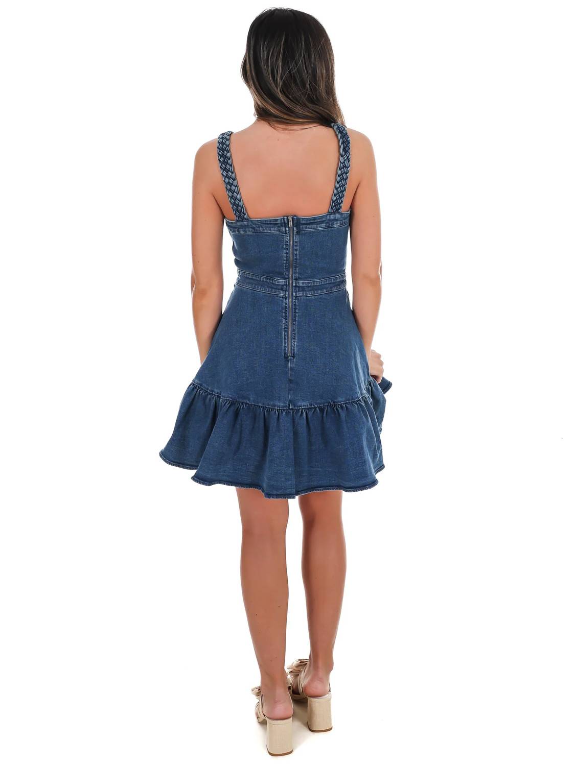 Flying Tomato - Celebrate You Denim Mini Dress