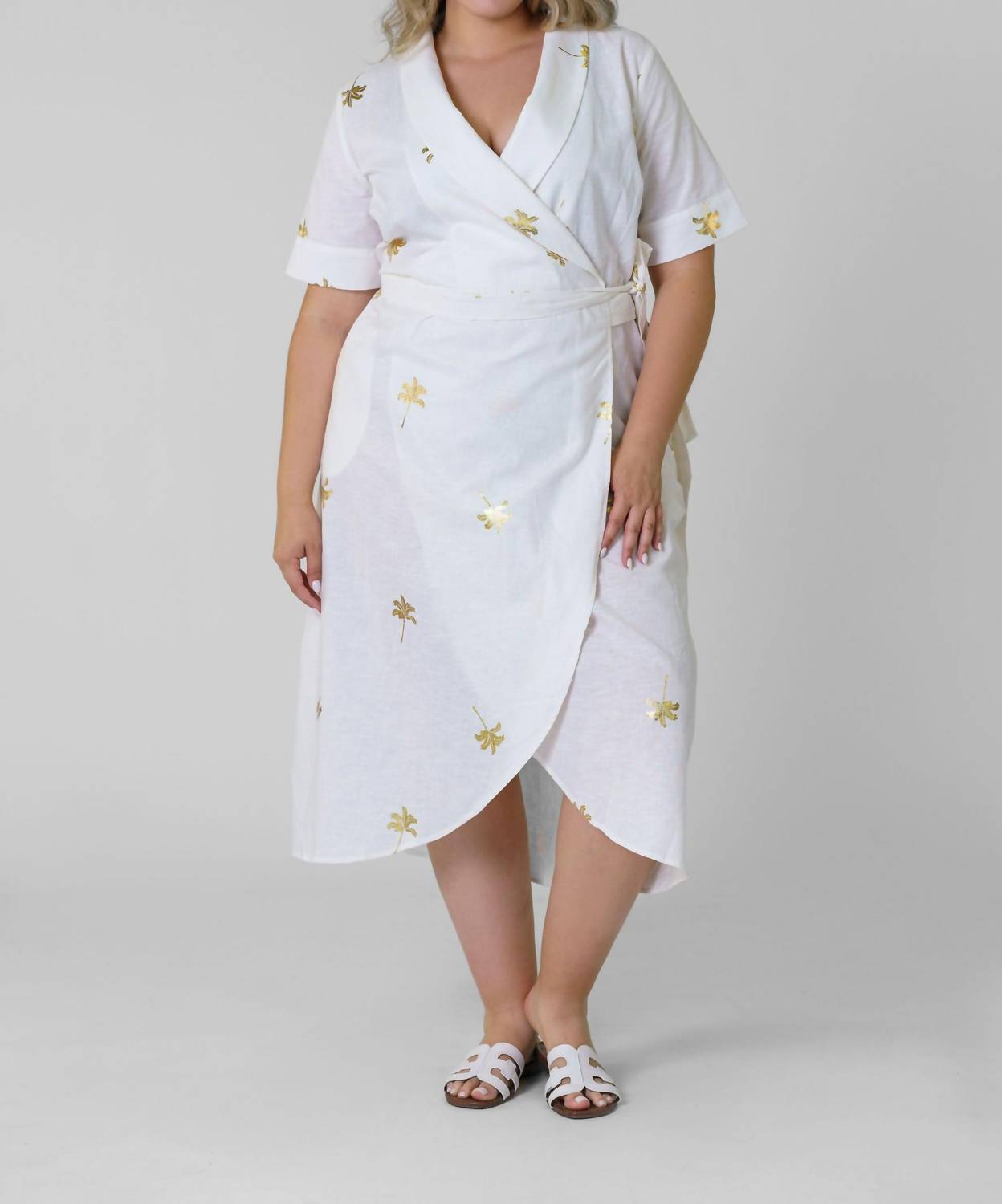 Never Fully Dressed - Cotton Linen Brooklyn Midi Dress - Plus