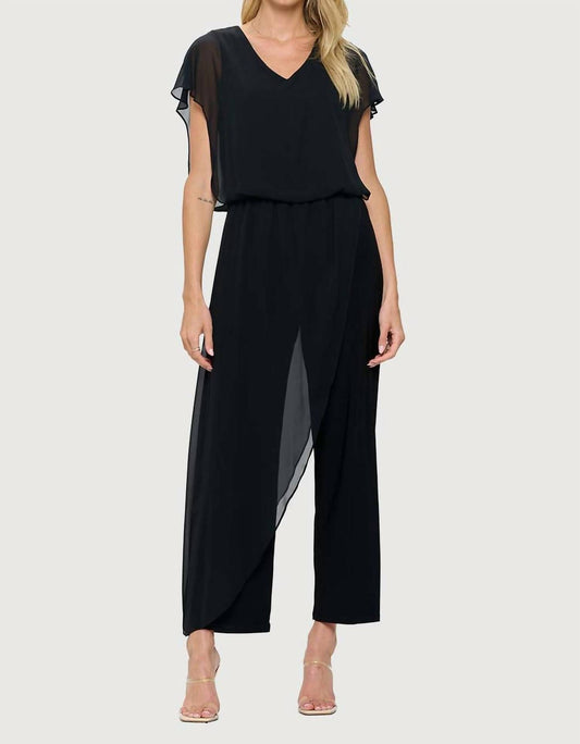 Last Tango - MS1059 - Jumpsuit w/ Chiffon Overlay