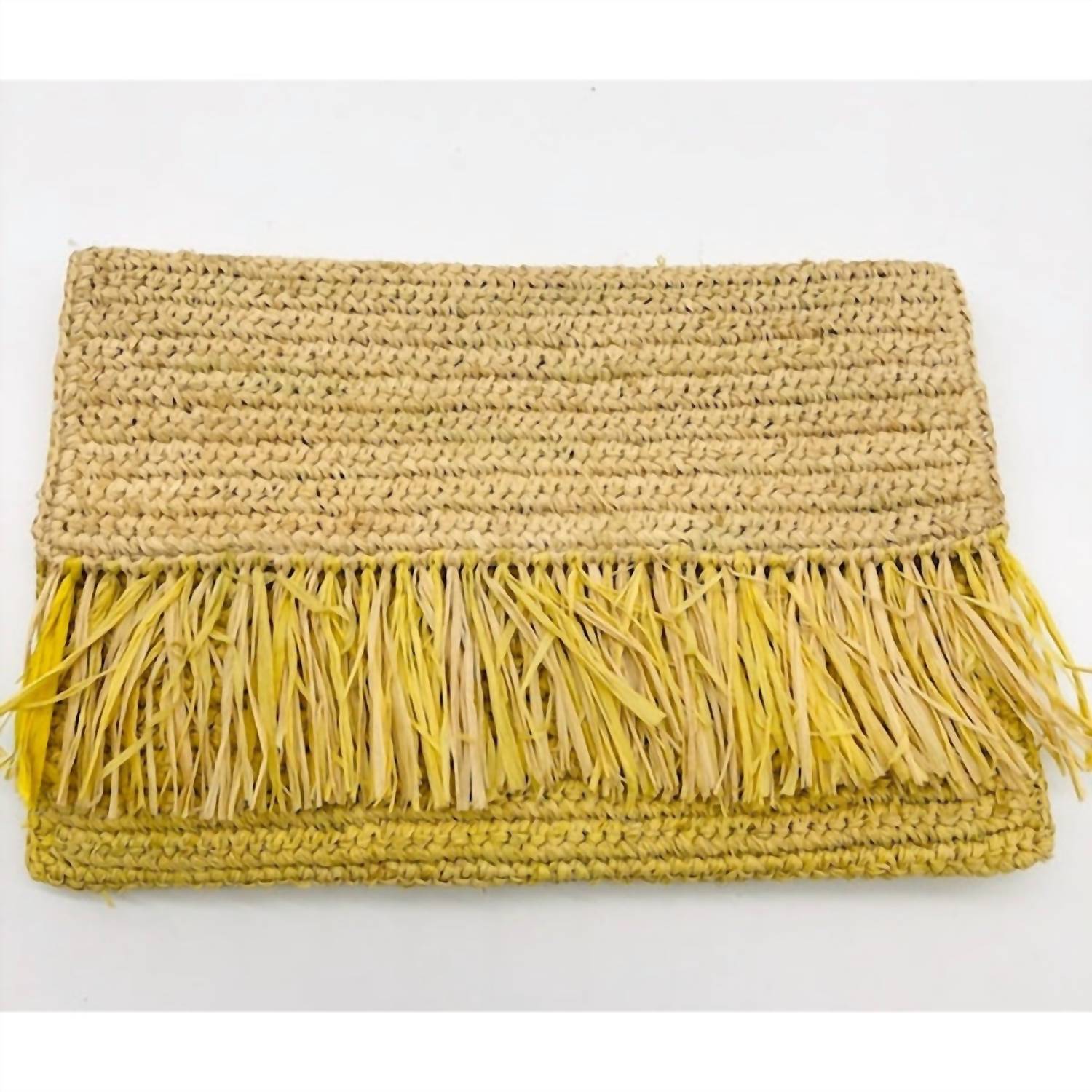 Shebobo - Women's Coco Fringe Crochet Straw Clutch