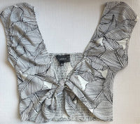 Sienna - Women's Tropical Leaf Tie-up Top