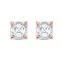 Diana M Jewels - 8.00 Cts Lab Grown Asscher Cut Stud Earrings