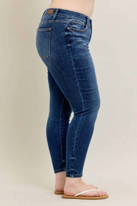 Judy Blue - Core Mid-rise With Handsanding Skinny Jeans - Plus
