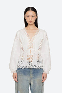 Sea - Sofia Embroidery Long-sleeve Blouse