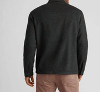 PETER MILLAR Crown Flex Fleece Merino Shirt Jacket in dark olive - men's jacket - detail view