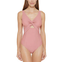 Dkny - Peek-a-boo Twist One Piece Swimsuit