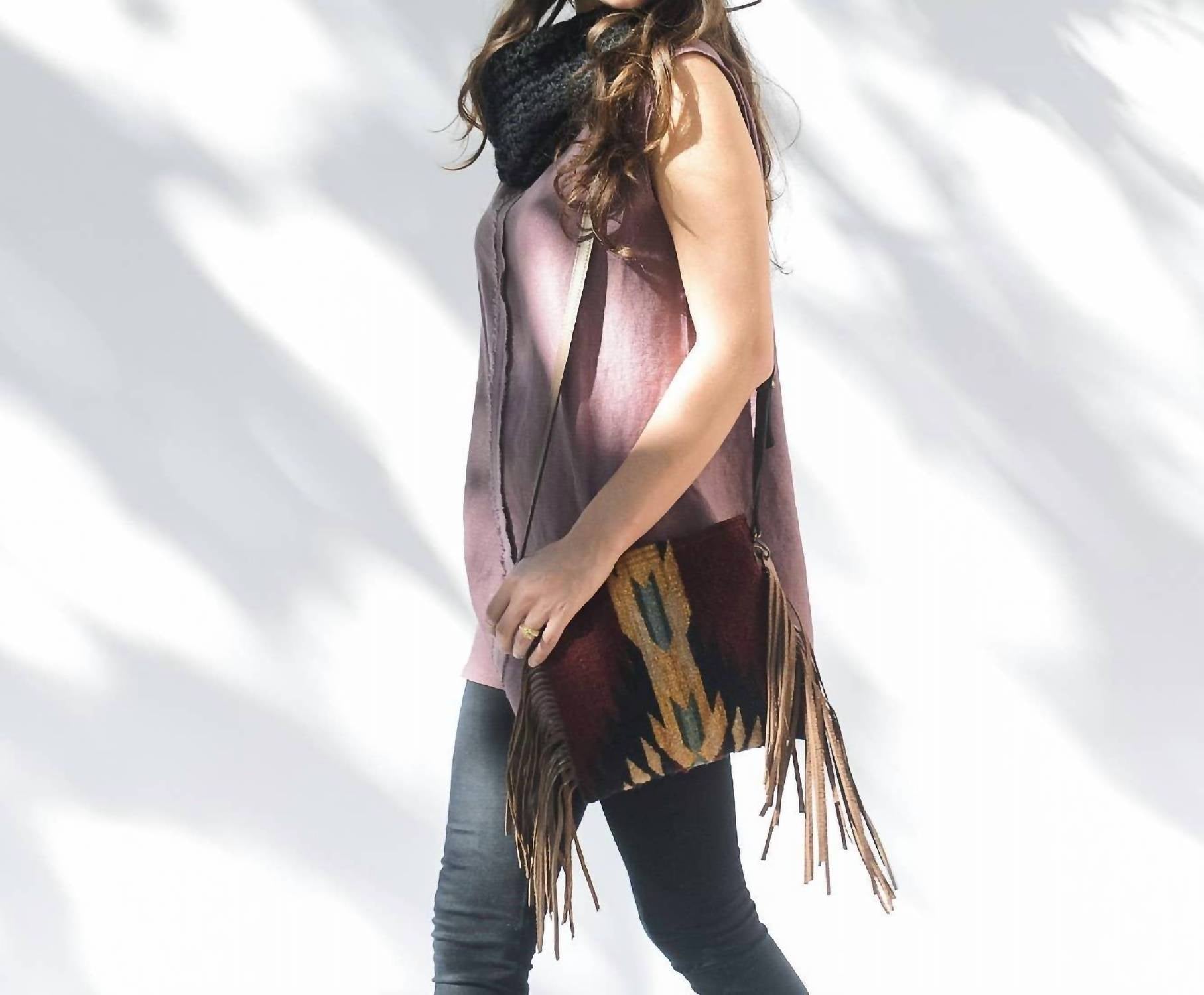 Mz Made - Women's Artisan Made Leather Fringe Bag