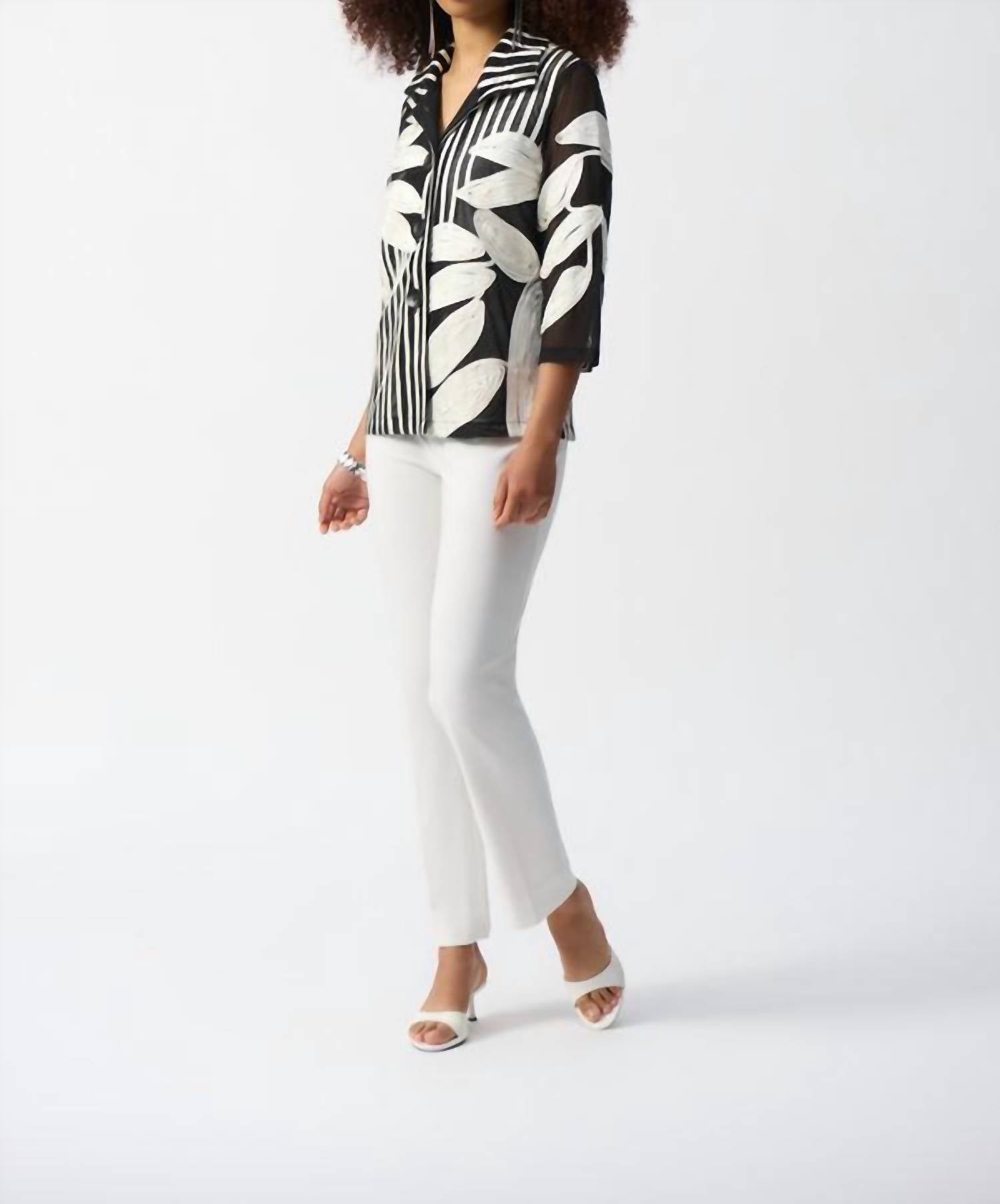 Joseph Ribkoff - Mesh & Satin Soutache Jacket