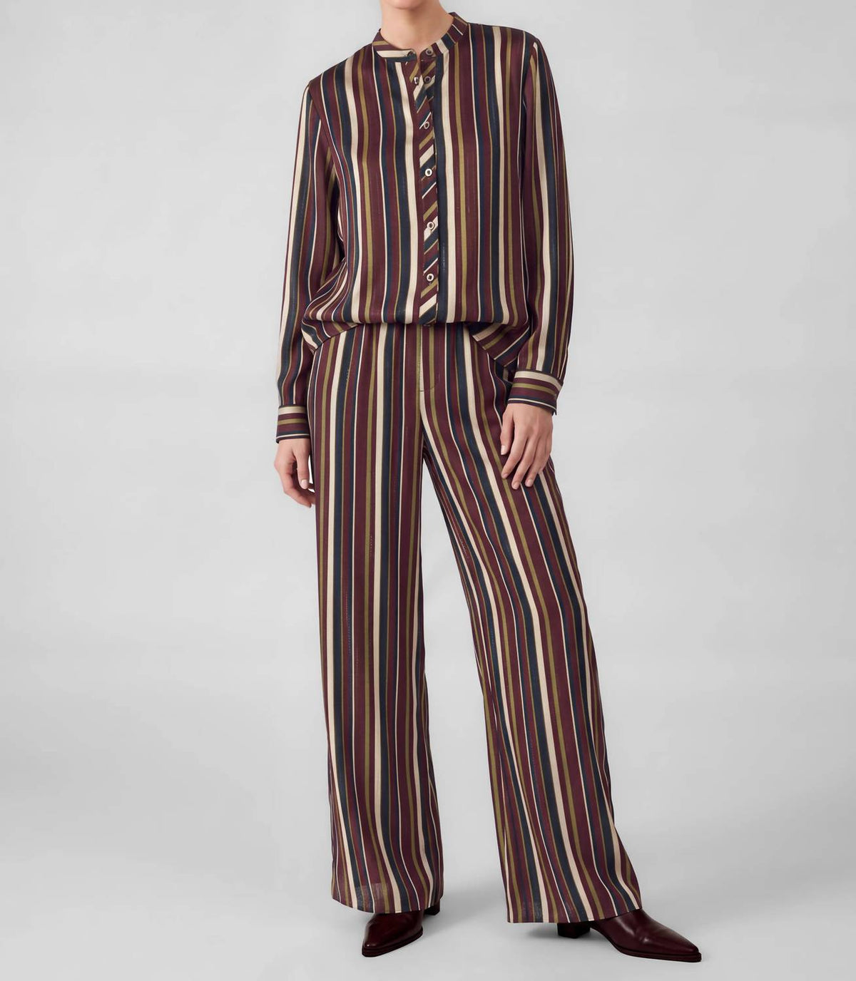 Current Air - Striped Wide Leg Pants