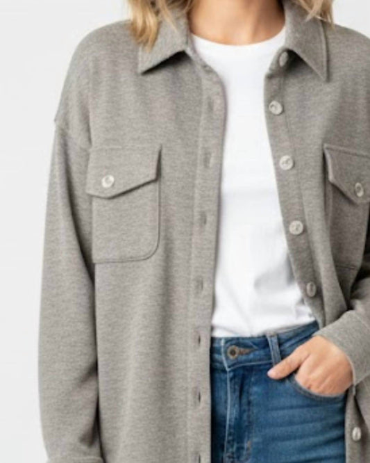 White Birch - Stella Button Down Shacket