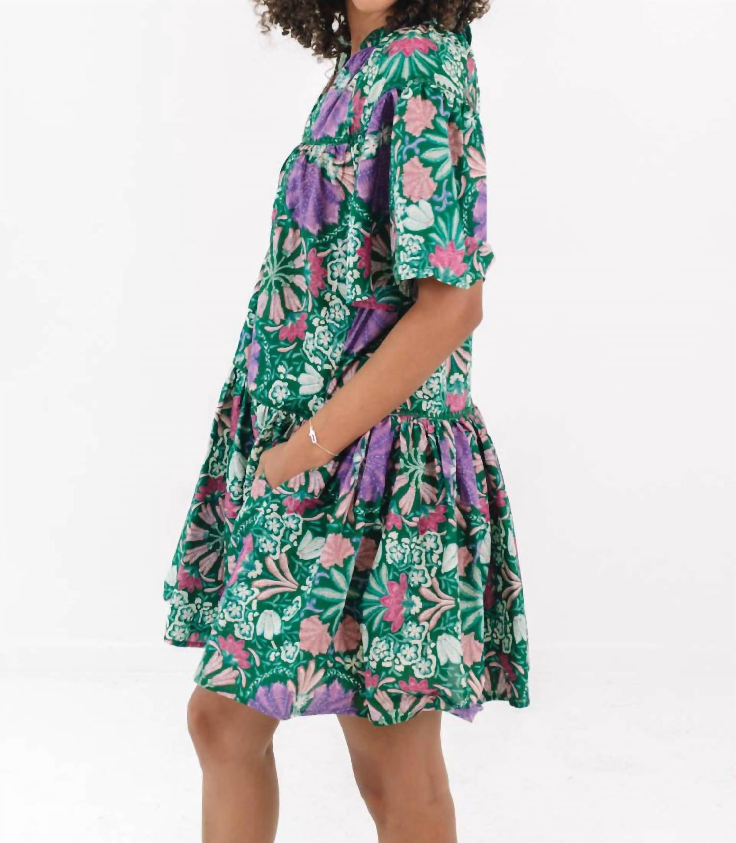 Olivaceous - Floral Mini Dress
