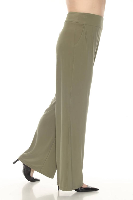 Joseph Ribkoff - High Waist Pleated Wide Leg Pants