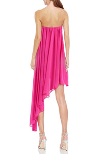 One33 Social - Strapless Tent Silhouette Floral Midi Dress