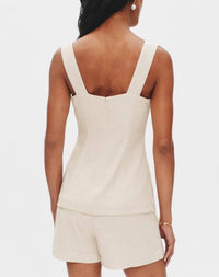 Moon River - Victoria Linen Square Neck Top