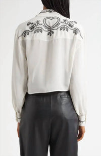 Cinq A Sept - Bead-embellished Button-up Shirt