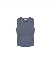 RIPLEY RADER Ponte Knit Tank Top in sea blue - women's tank top - view 4