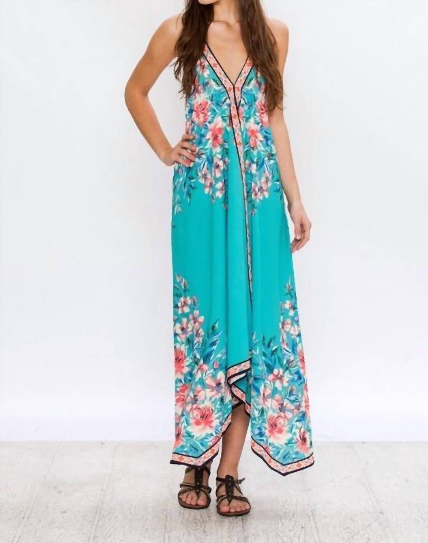 Flying Tomato - Floral Print Halter Dress