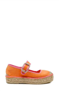Free People Women's Surfside Mary Jane Espadrilles Shoes in orange crush - women's shoe