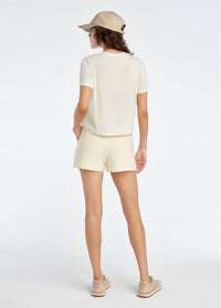 Favorite Daughter Cropped Short Sleeve Tee in light sage - women's t-shirt - detail view