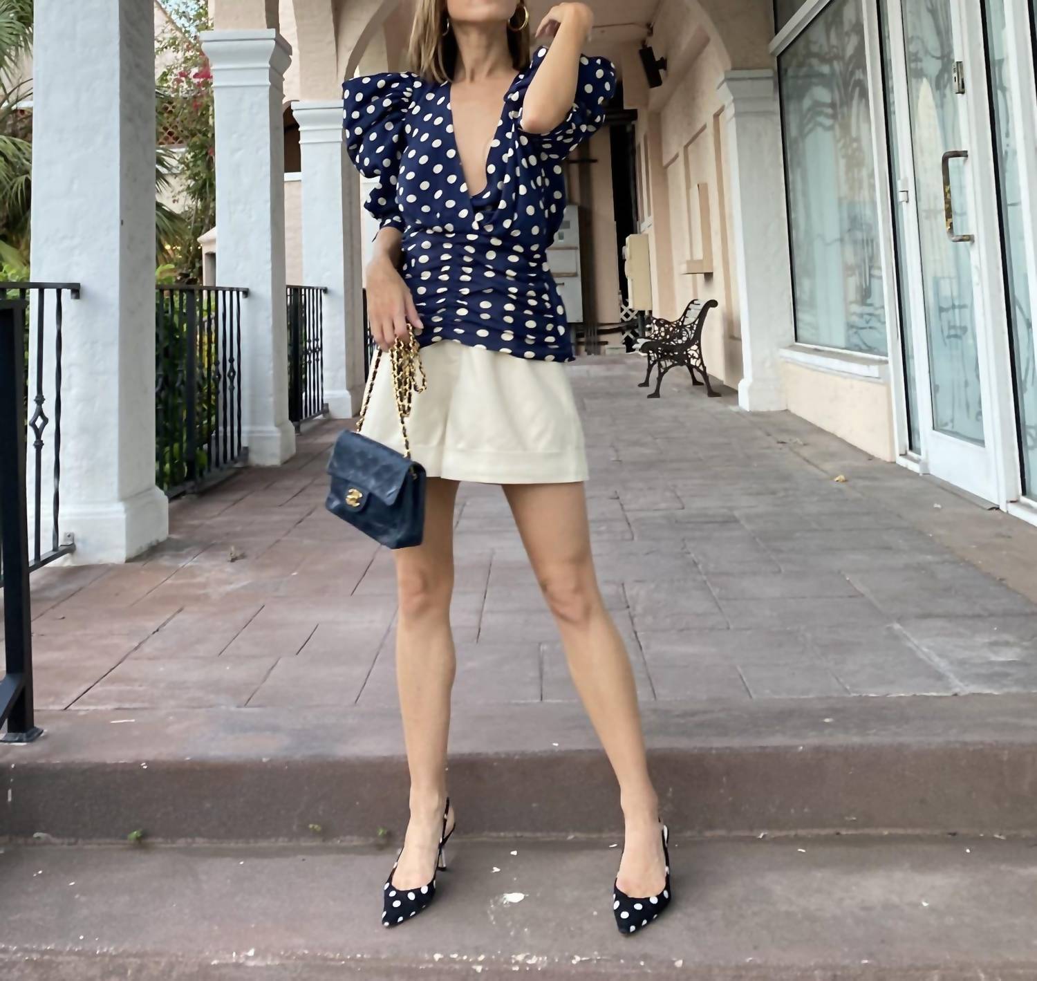 Ronny Kobo - Liliana Polka Dot Top