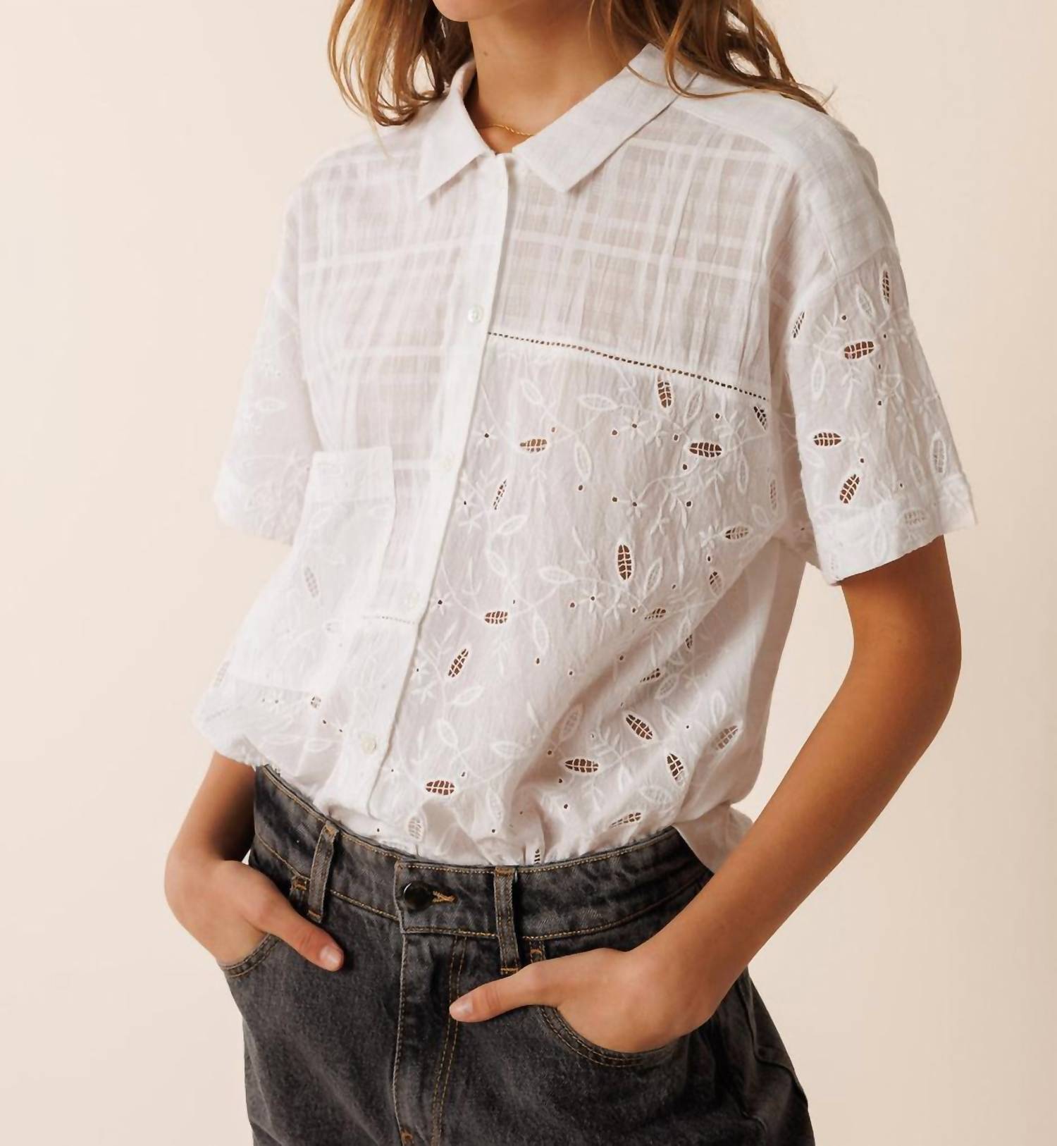 Indi & Cold - Combined Embroidery Shirt
