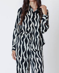 Dex - Wave Satin Blouse