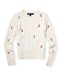 Kiel James Patrick - Women's Buoy Embroidered Cable Knit Sweater