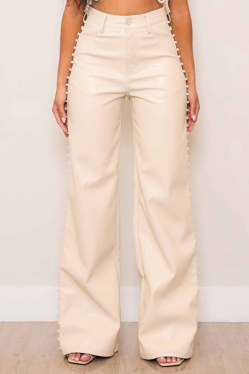 Vibrant M.I.U - Vegan Leather Wide With Pearl