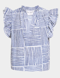 Finley - Remy Stripe Ruffle-sleeve Top