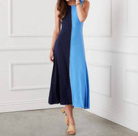 Karen Kane - Women's Sleeveless Colorblock Midi Dress