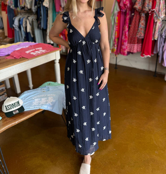 Wishlist - Women's Floral Embroidered Midi Dress