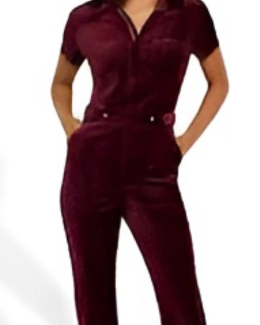 Good American - Fit for Success Velvet Jumpsuit