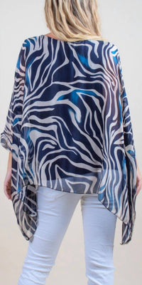 Gigi Moda - Seta Zebra Print Kaftan Top
