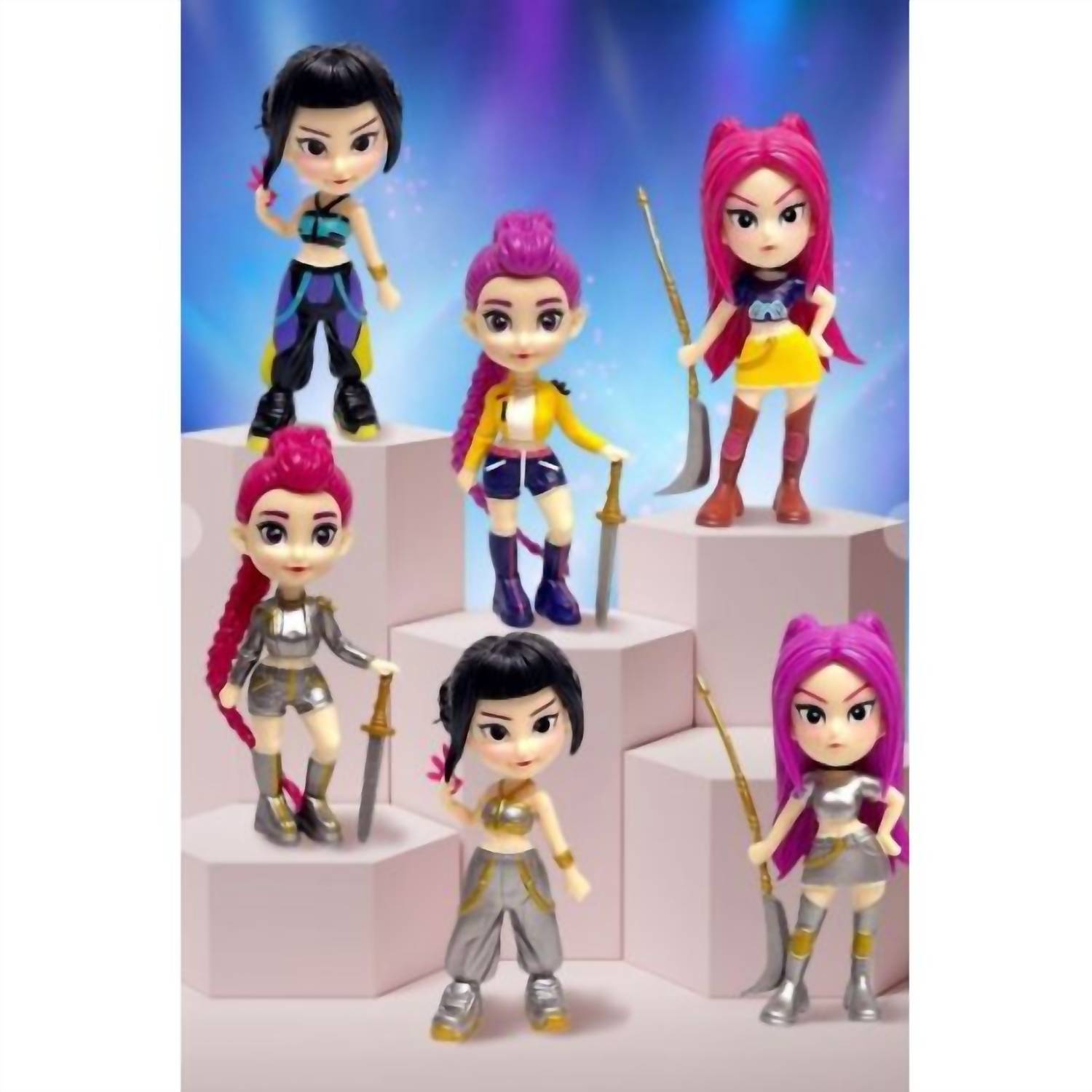 Lilyrosy Women's Kpop Demon Hunters Blind Box Keychain in multi - women's accessory - alternate view