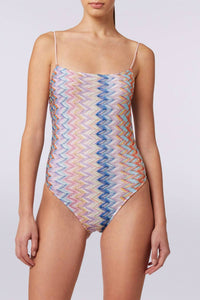 Missoni - Chevron Lamé One Piece Swimsuit