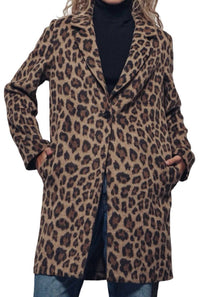 Urban Daizy - Leopard Print Oversized Statement Coat