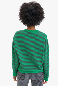 Clare V. - Oversized Striped Sweatshirt