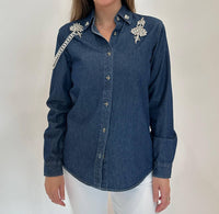 Suzy T - Esther Denim With Pearls Shirt