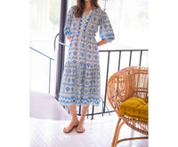 Bell by Alicia Bell Women's Rosie Midi Dress in blue - women's dress - detail view