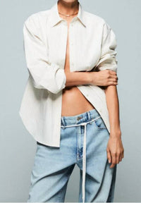 Good American - Good 90's Loose Drawstring Belt Jeans