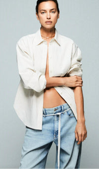 Good American - Good 90's Loose Drawstring Belt Jeans
