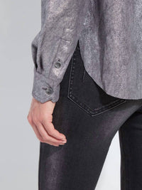 Lysse - Connie Patent Foil Suede Shacket
