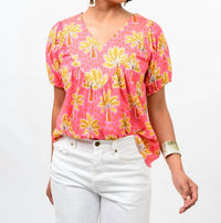 Ivy Jane - Palm Tree V Neck Top